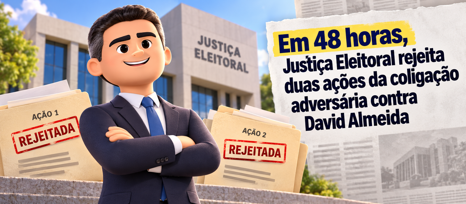 Justiça afasta propaganda eleitoral antecipada em dois casos envolvendo David Almeida