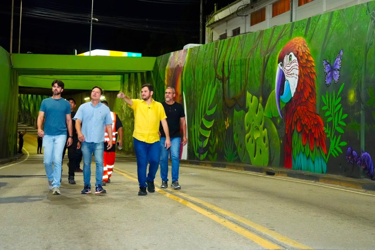 Obras em viadutos de Manaus incluem recuperação de fissuras e calçamento